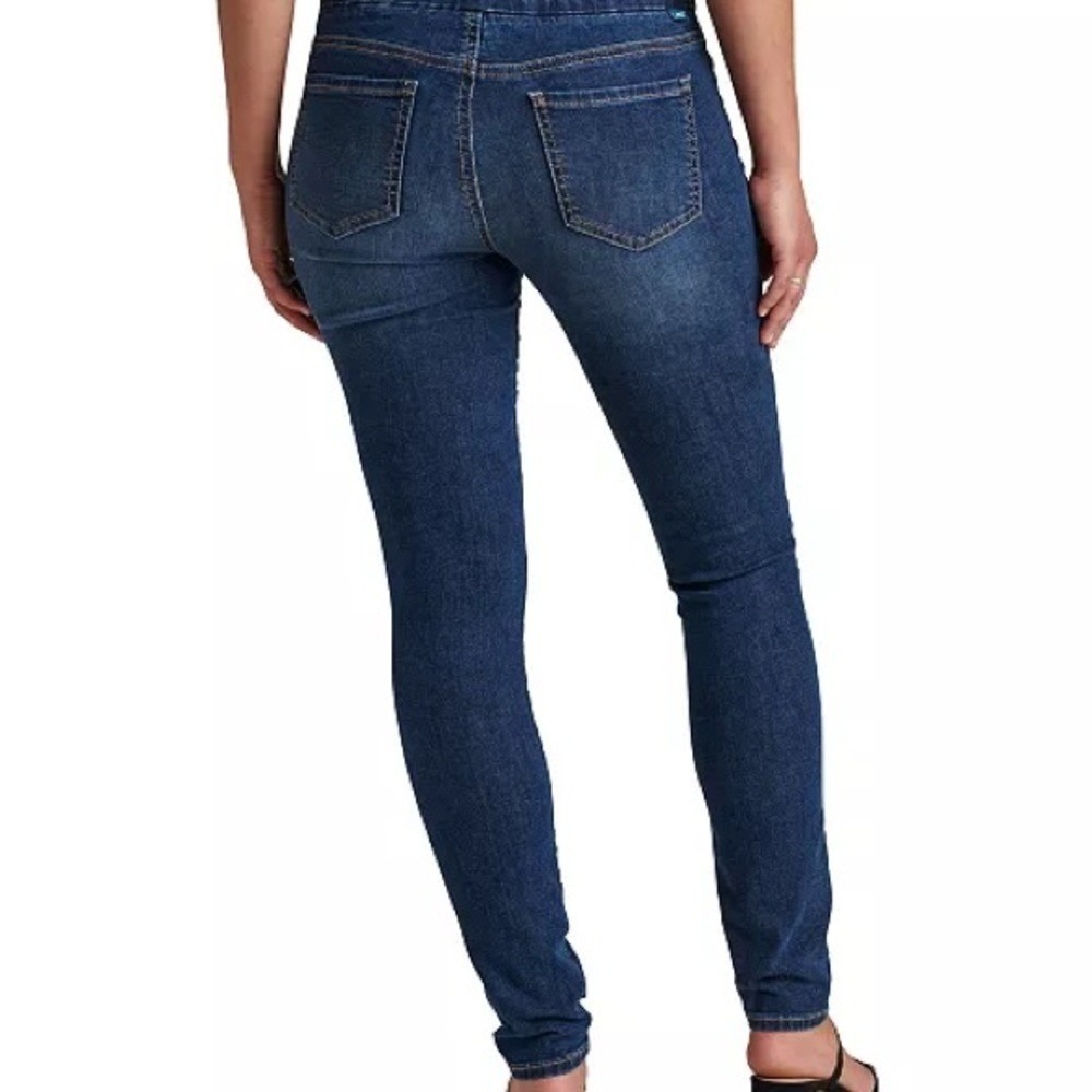 NWT JAG Women's Nora Mid Rise Skinny Pull-On Dark Elastic Jeans, size 6, 31” - Picture 2 of 12